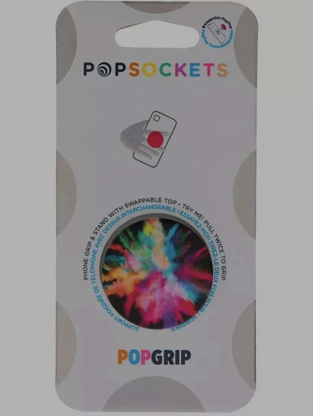 PopSocket PopGrip Tie-Dye Burst Phone Grip in Multicolor
